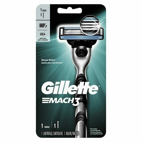 Gillette Mach3 Razor Handle + 1 Refill Cartridge